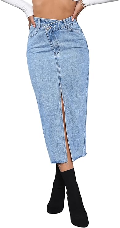 long jean skirt
