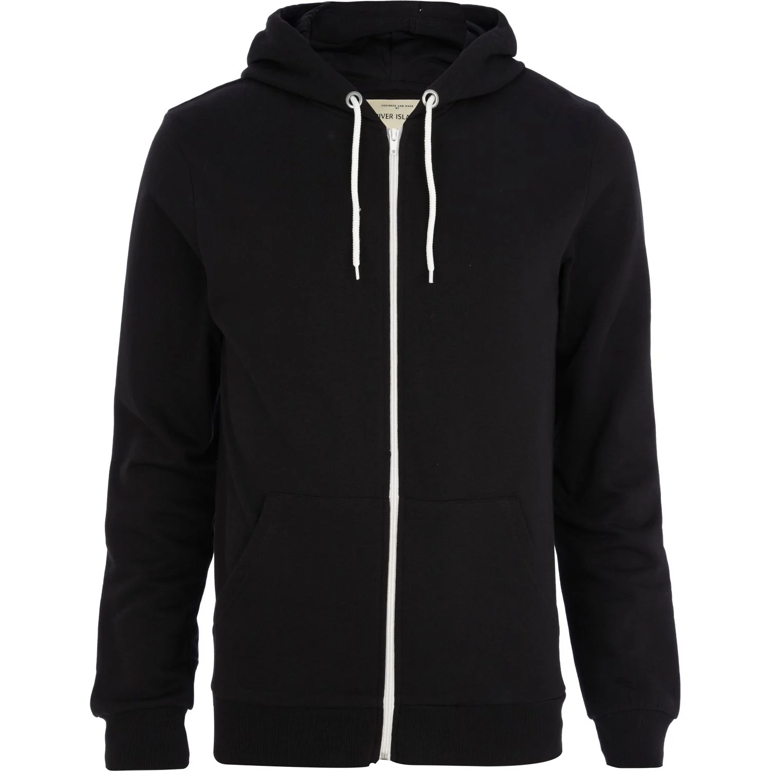 black zip up hoodie