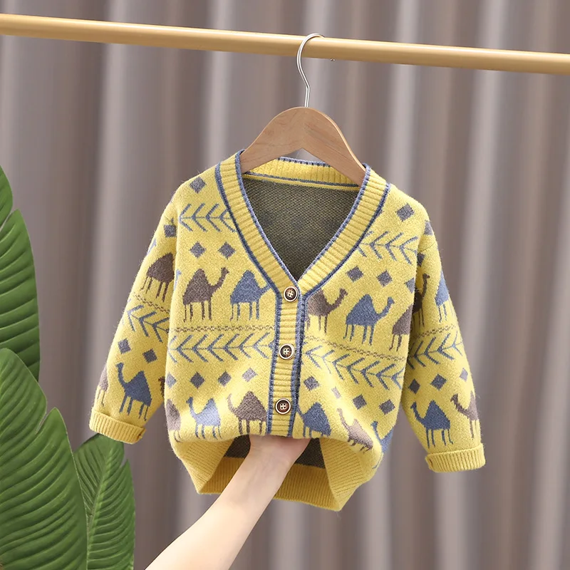 yellow cardigan sweater