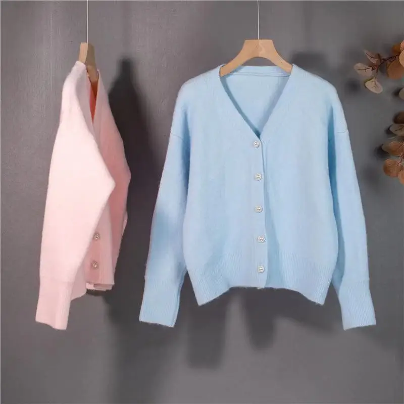 blue cardigan sweater