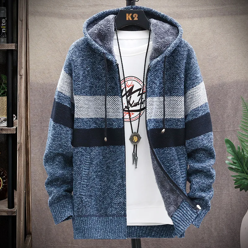 hooded cardigan sweater