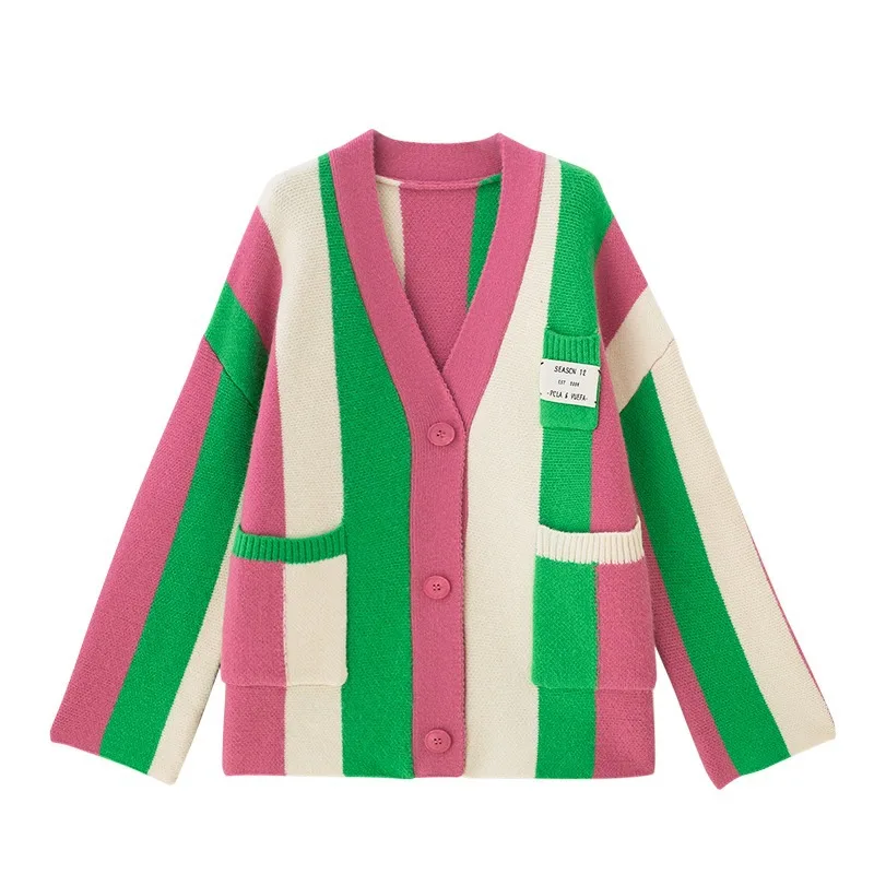 striped cardigan sweater