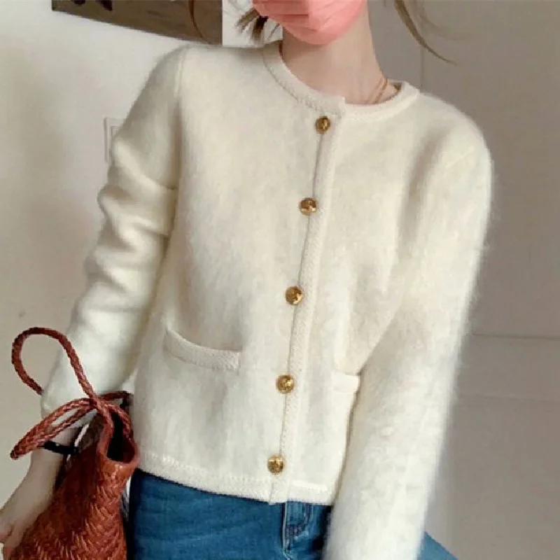 white sweater cardigan