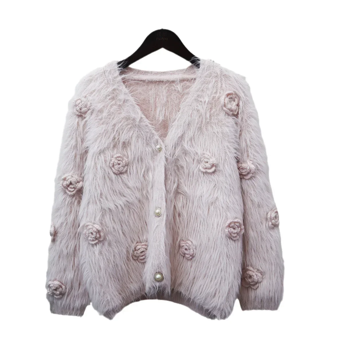 fuzzy cardigan sweater