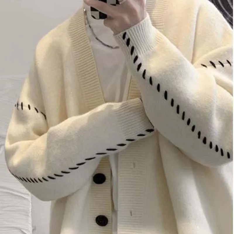 white sweater cardigan