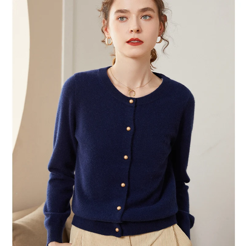 navy cardigan sweater