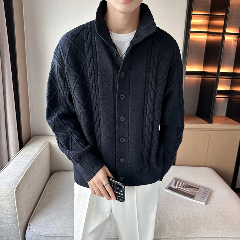 navy cardigan sweater