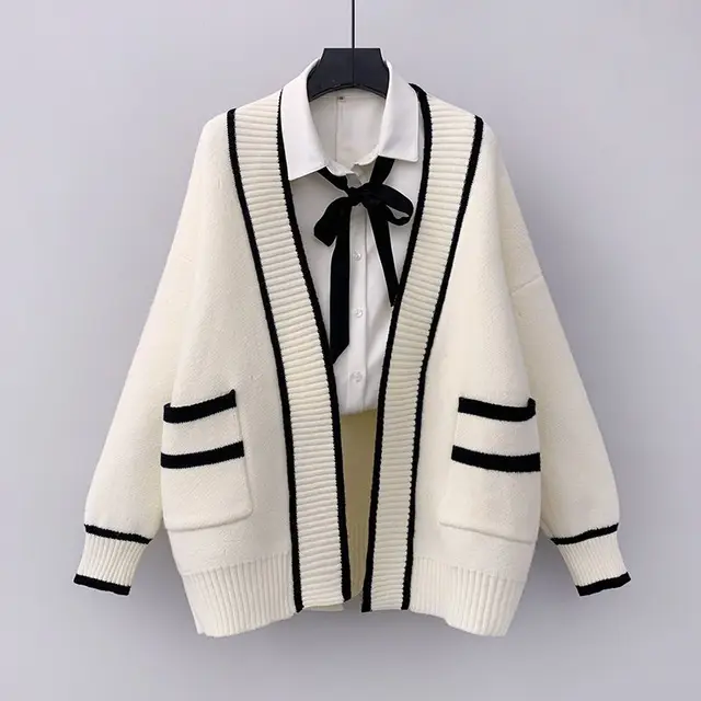 white sweater cardigan