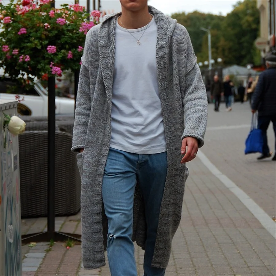 grey cardigan sweater
