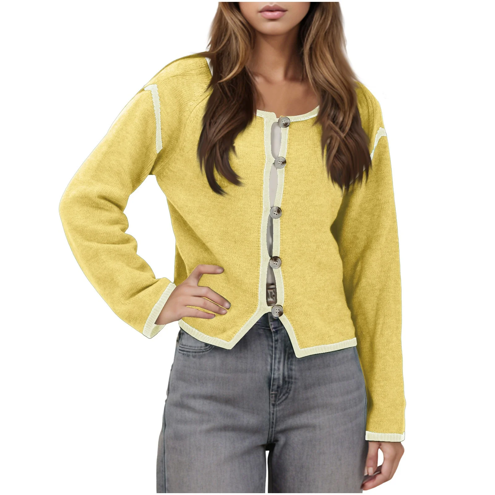 button cardigan sweater