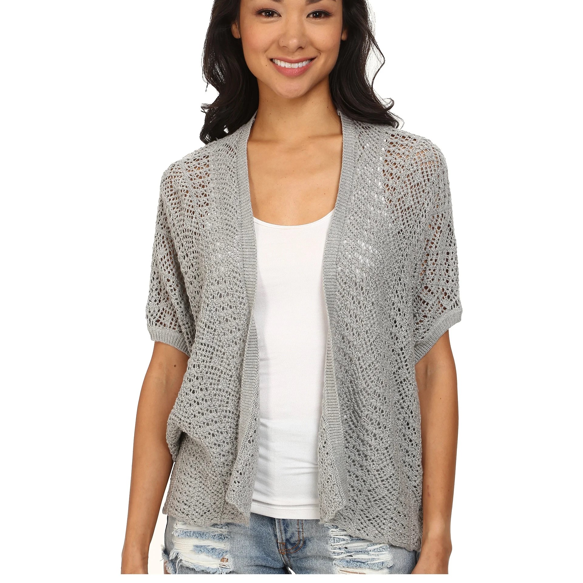 short sleeve cardigan sweater