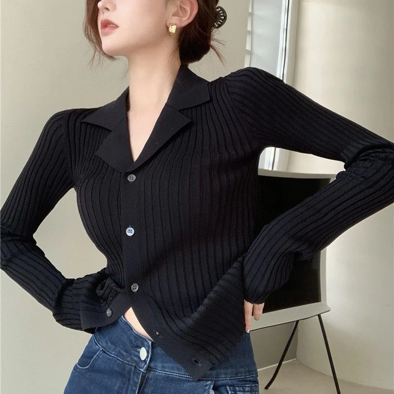 women's black cardigan sweater
