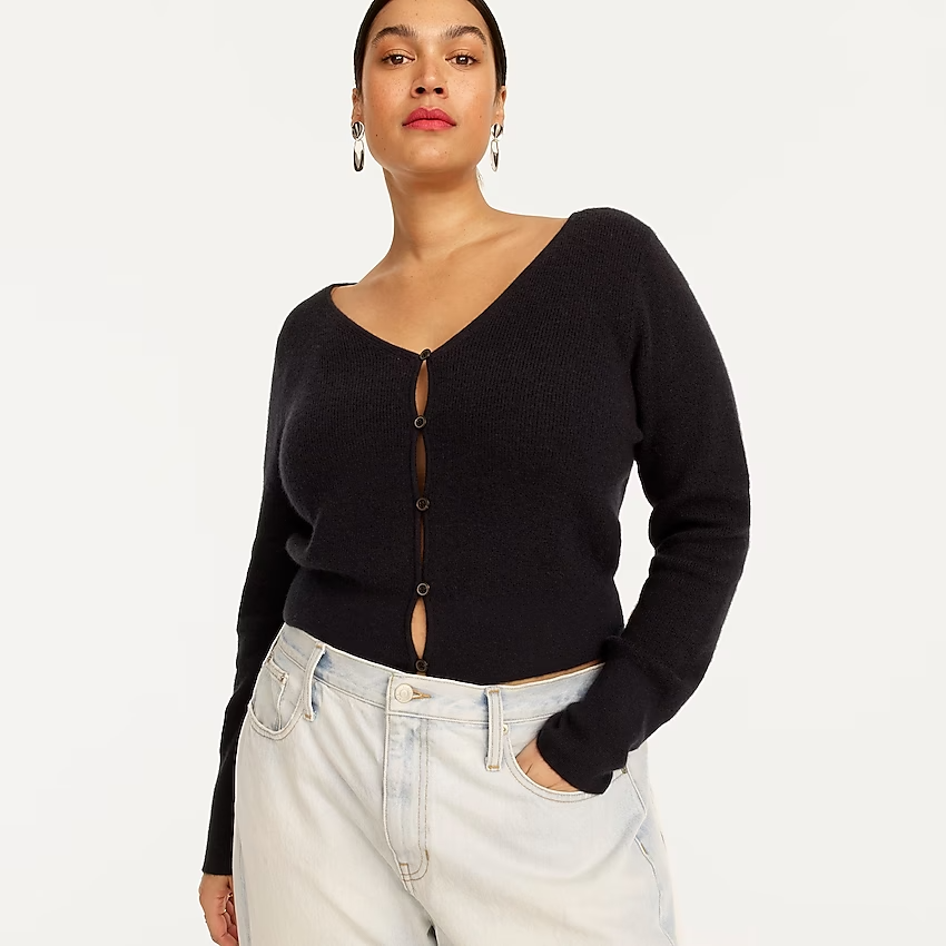 crop cardigan sweater