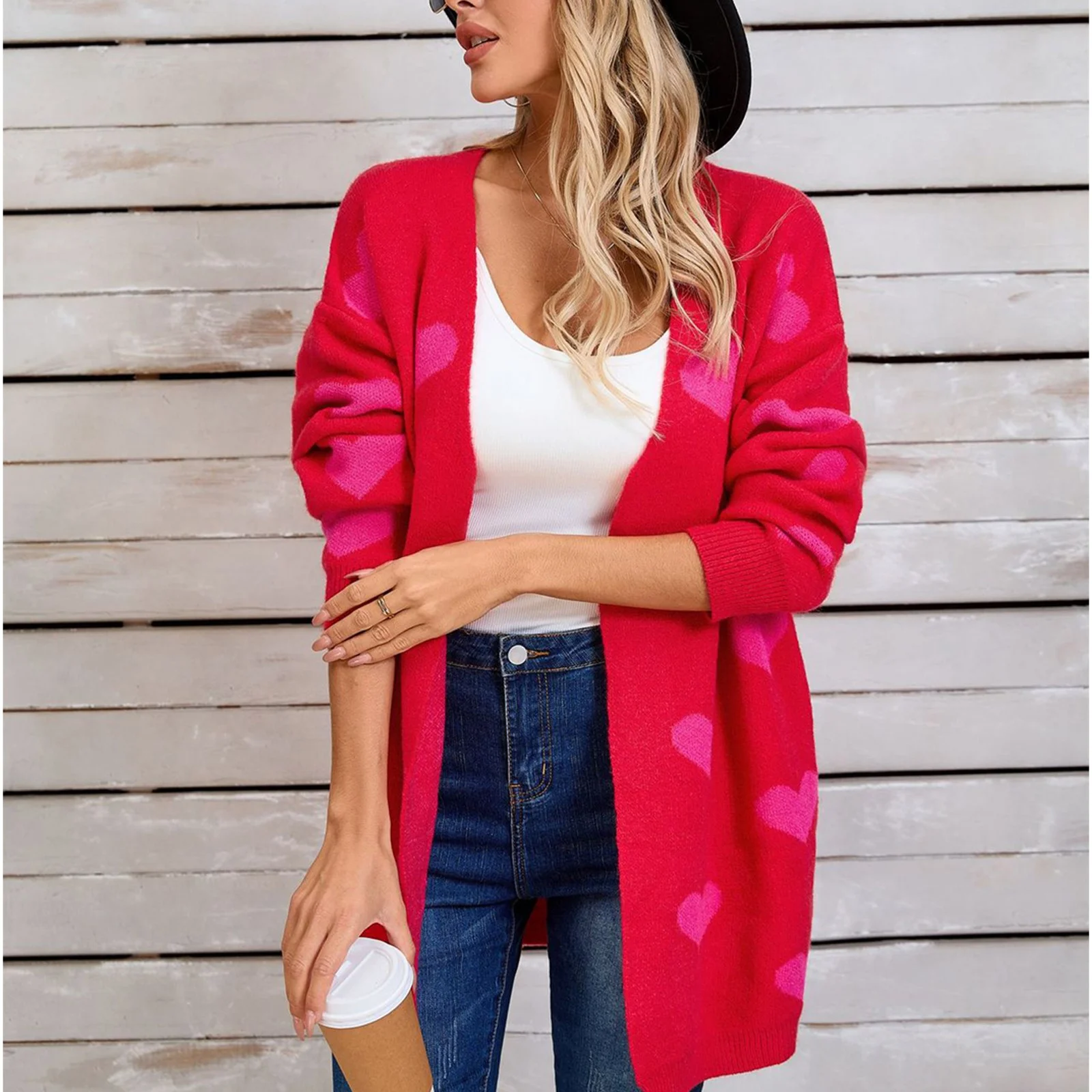 heart cardigan sweater