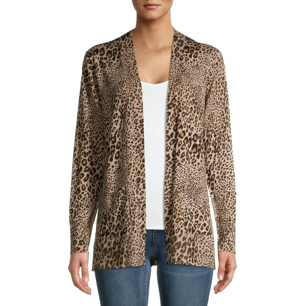 leopard cardigan sweater