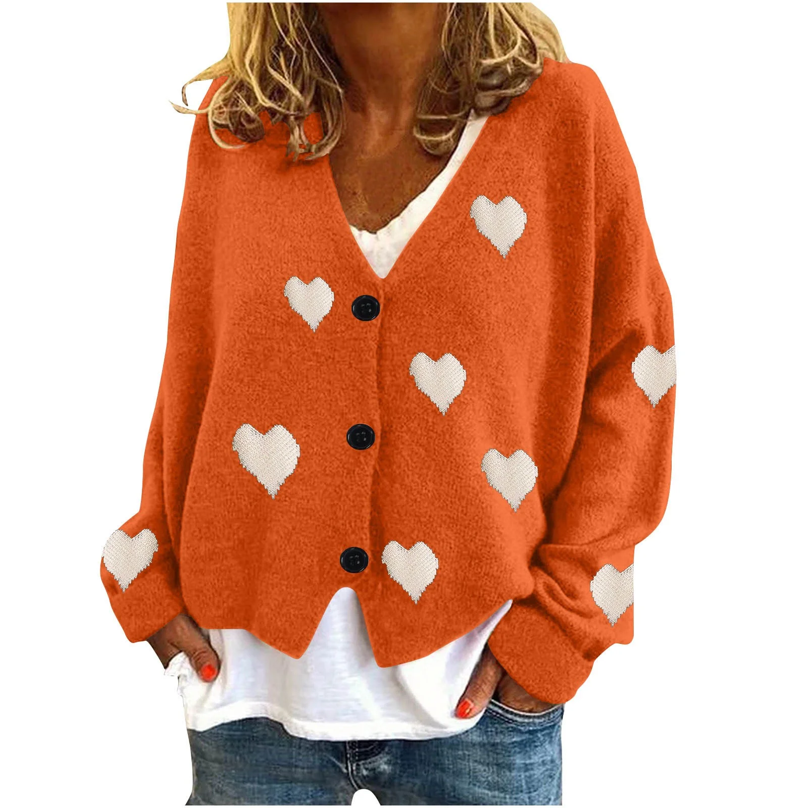 heart cardigan sweater