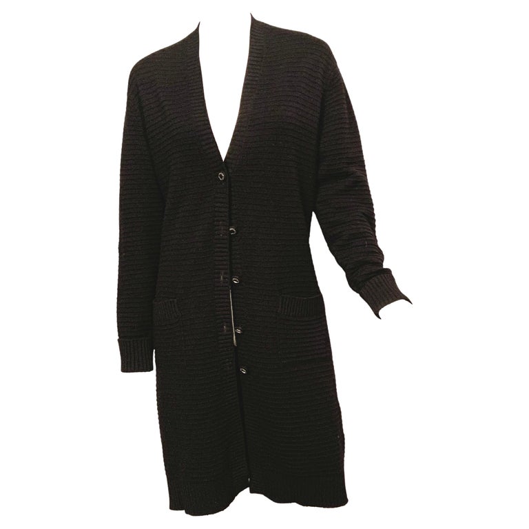black long cardigan sweater