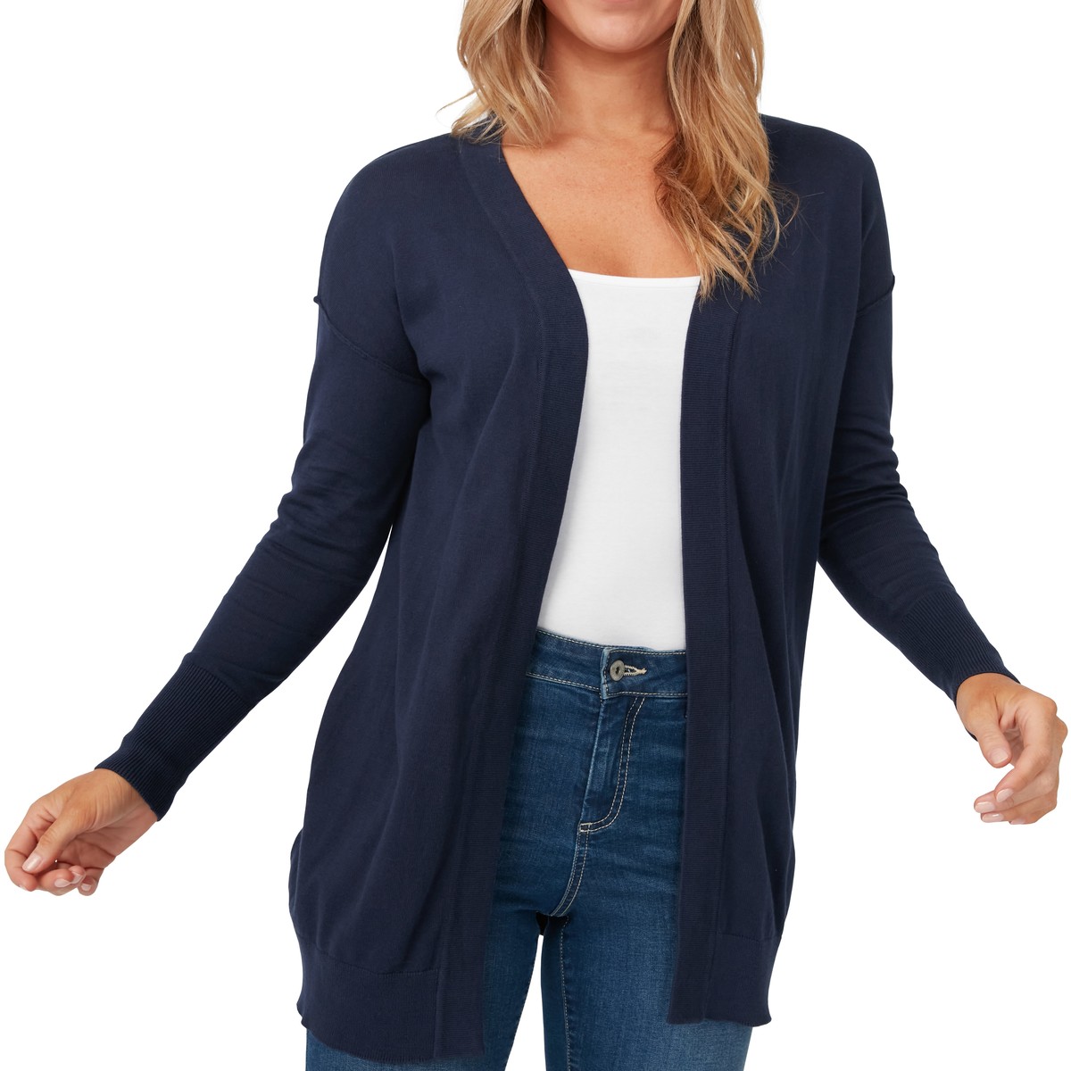womens navy cardigan sweater