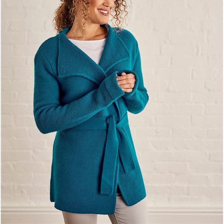 teal cardigan sweater