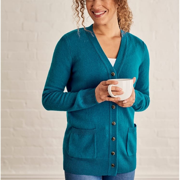 teal cardigan sweater