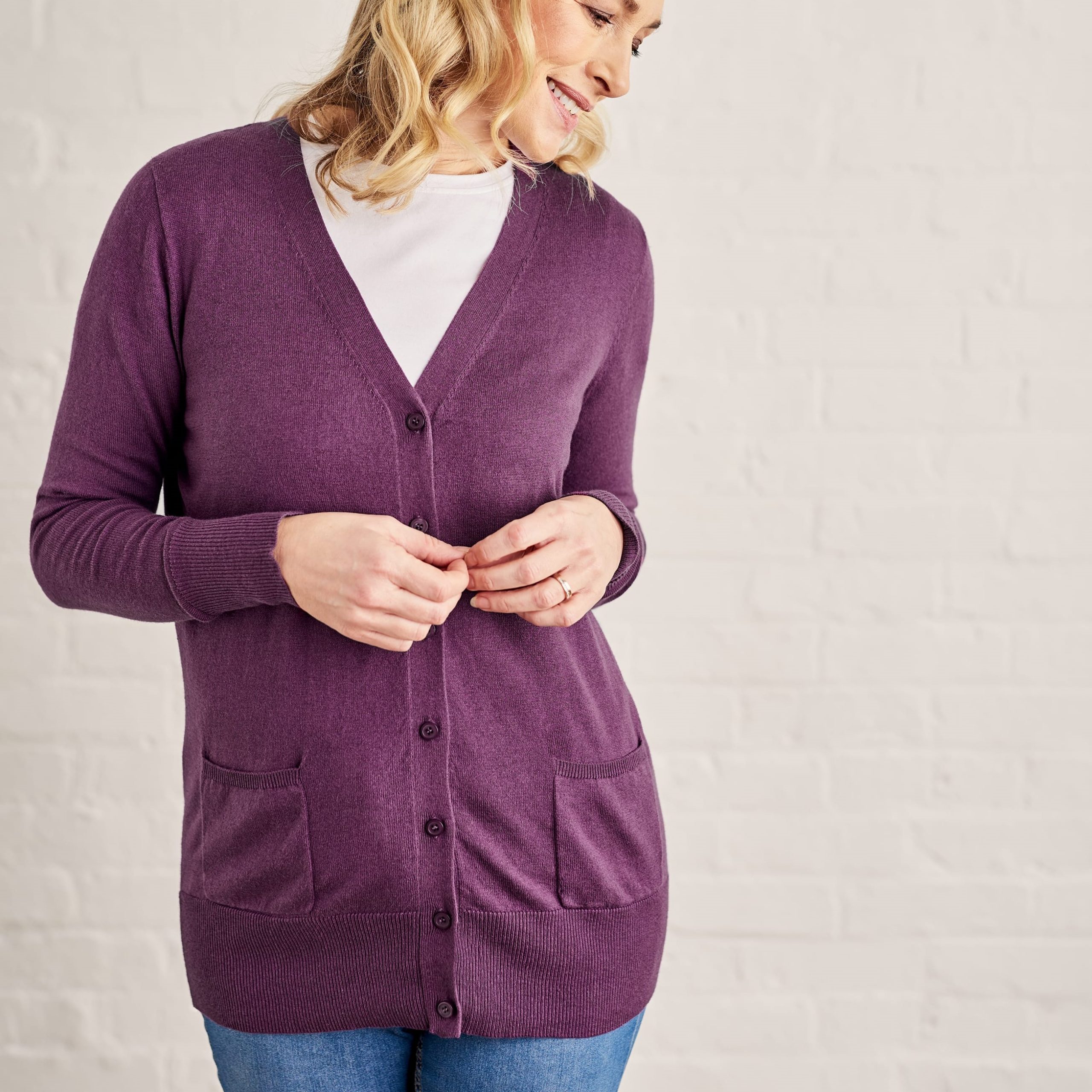 cotton cardigan sweater