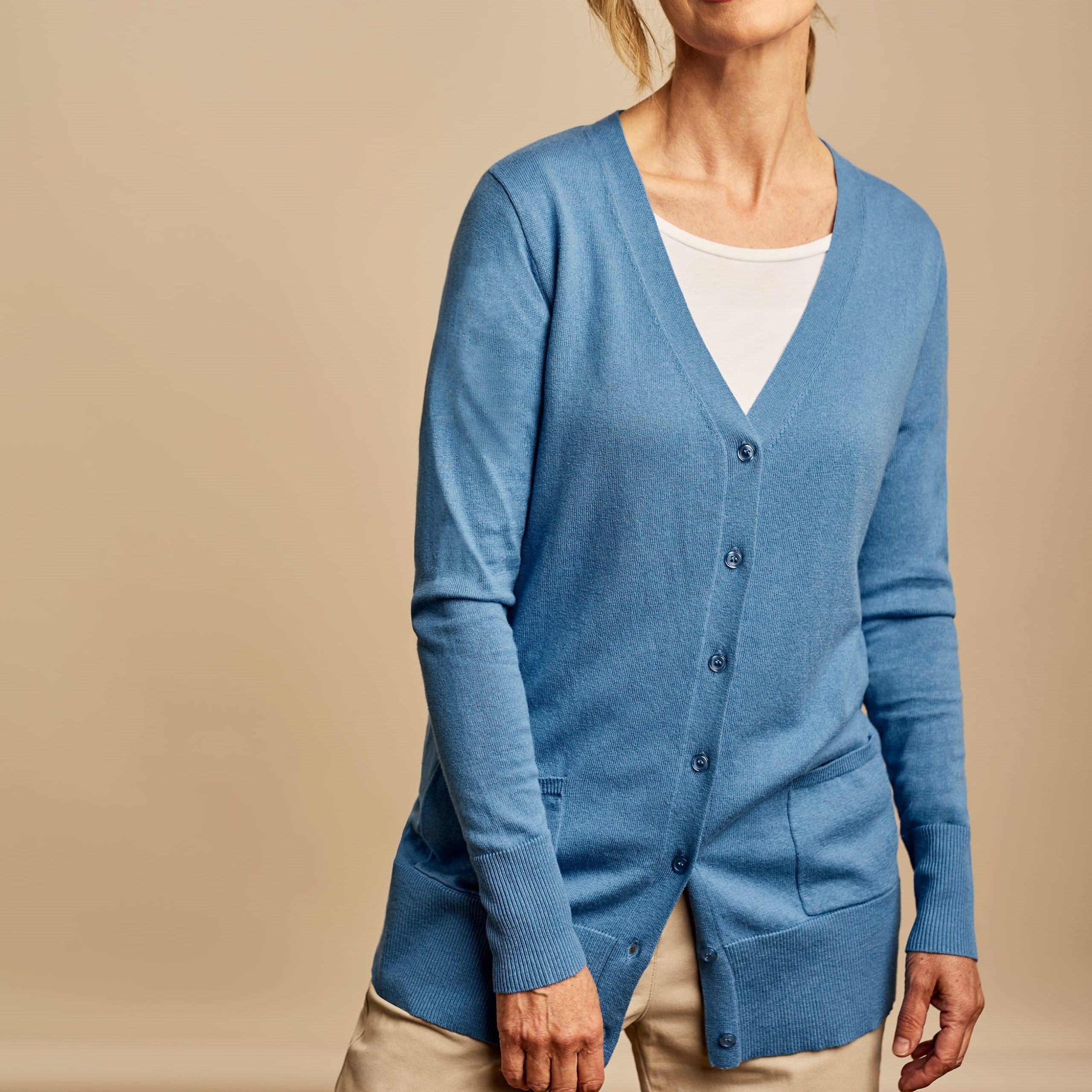 cotton cardigan sweater
