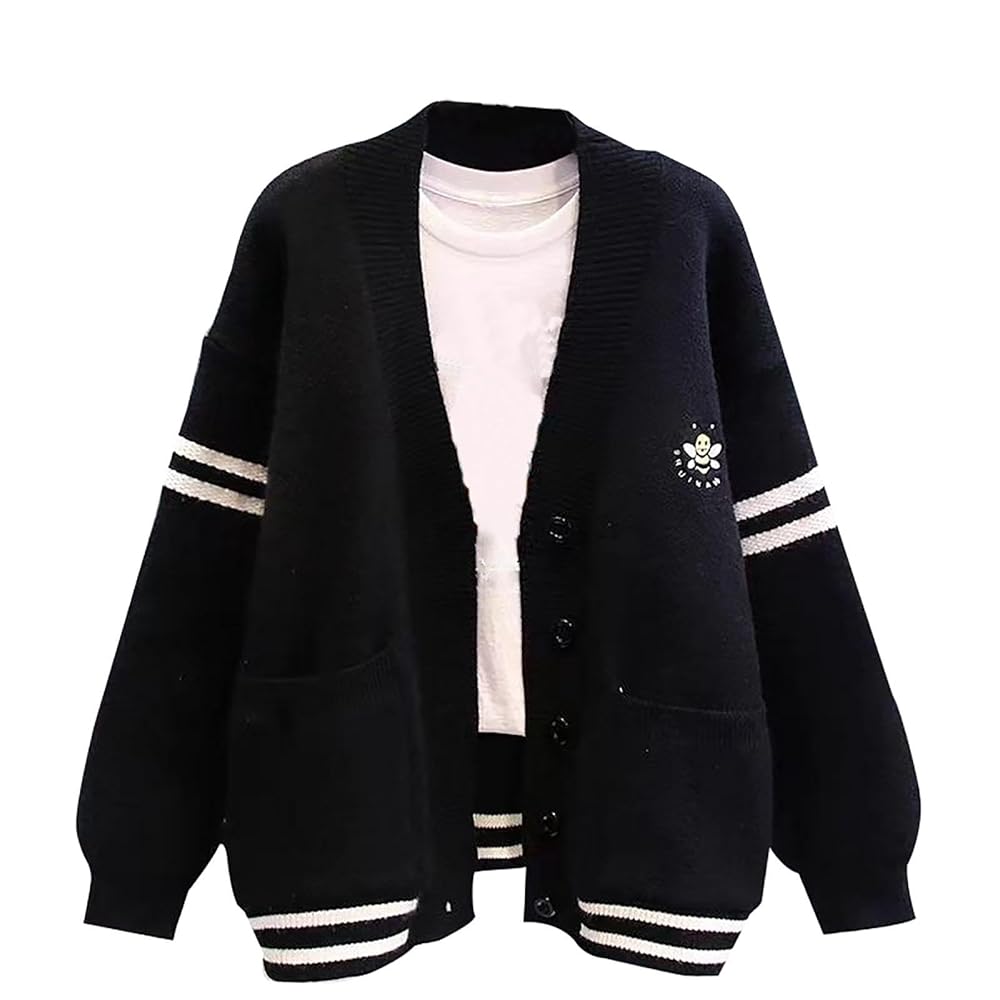 black sweater cardigan