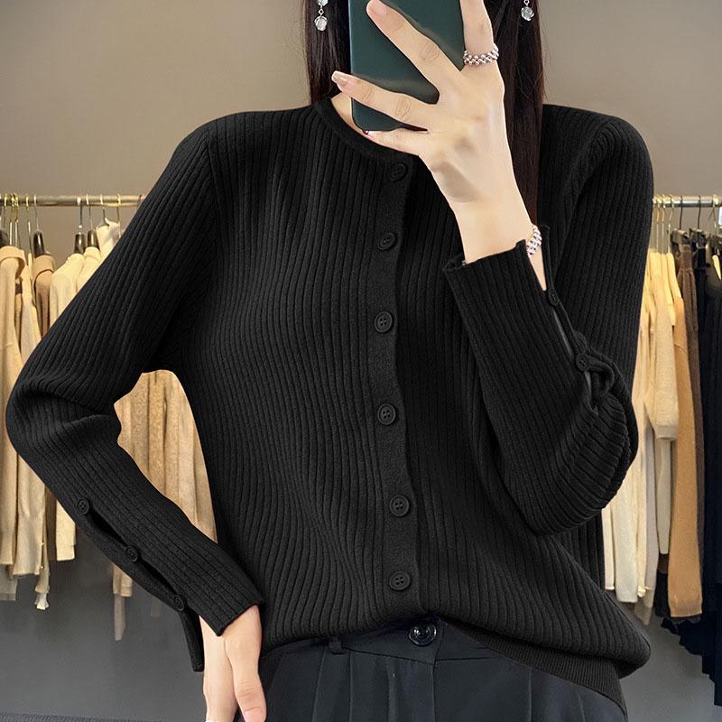 women's black cardigan sweater