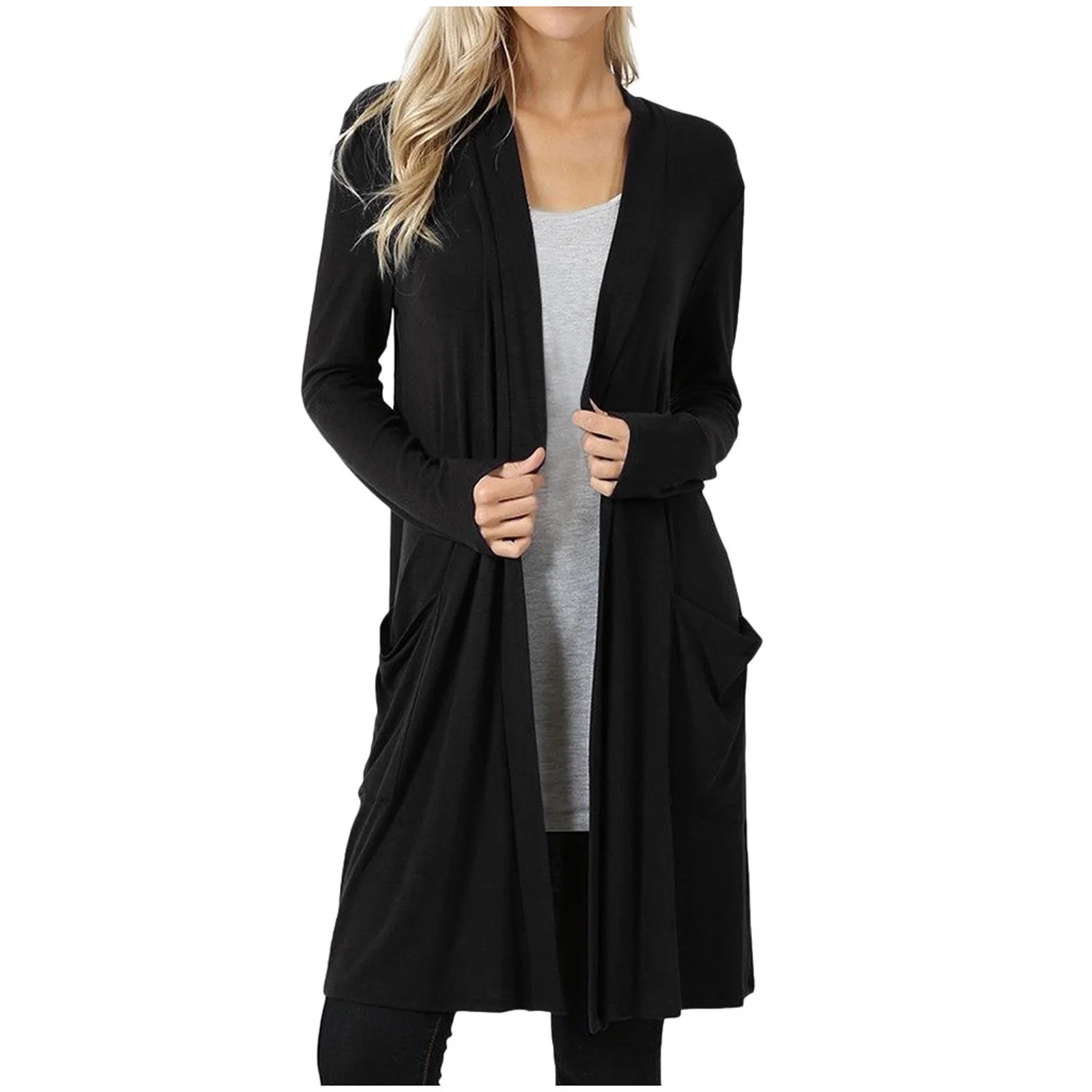 womens black cardigan sweater