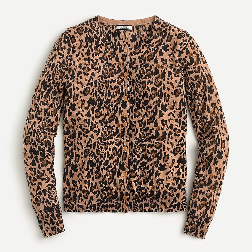 leopard cardigan sweater