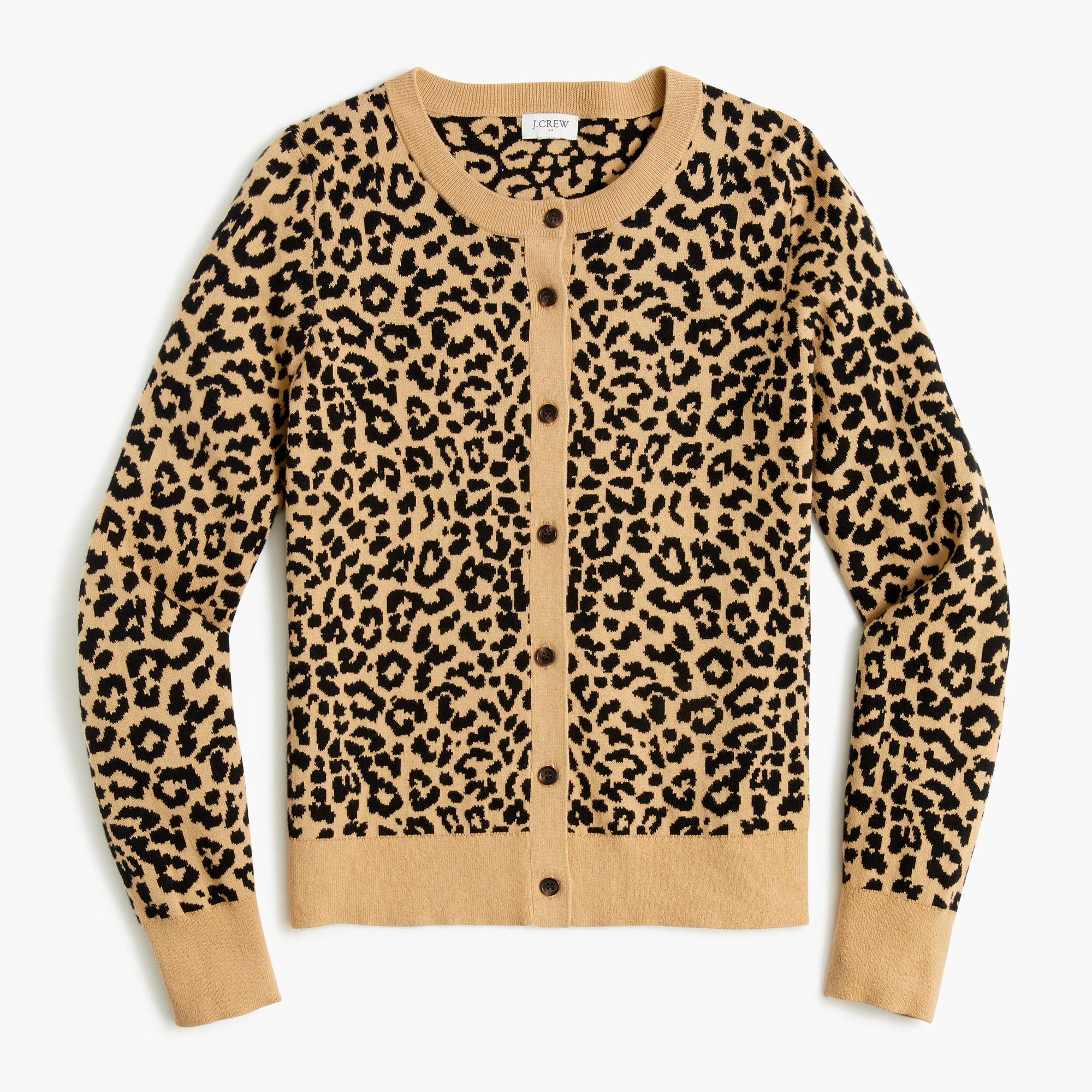 leopard cardigan sweater