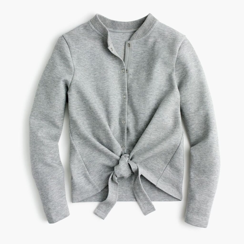 tie front cardigan sweater