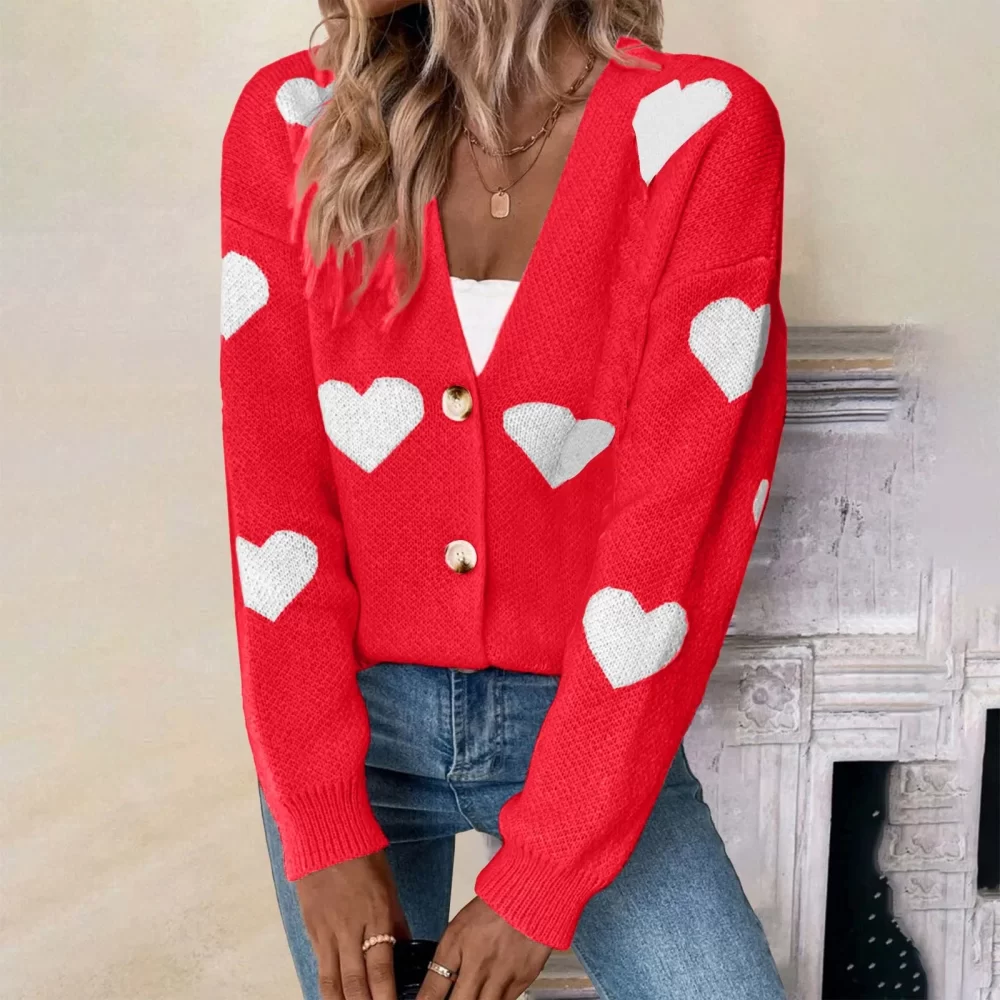 heart cardigan sweater