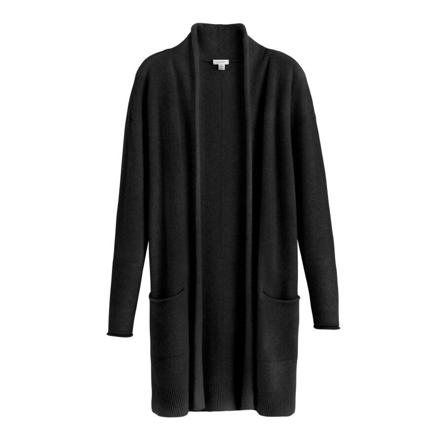 black long cardigan sweater