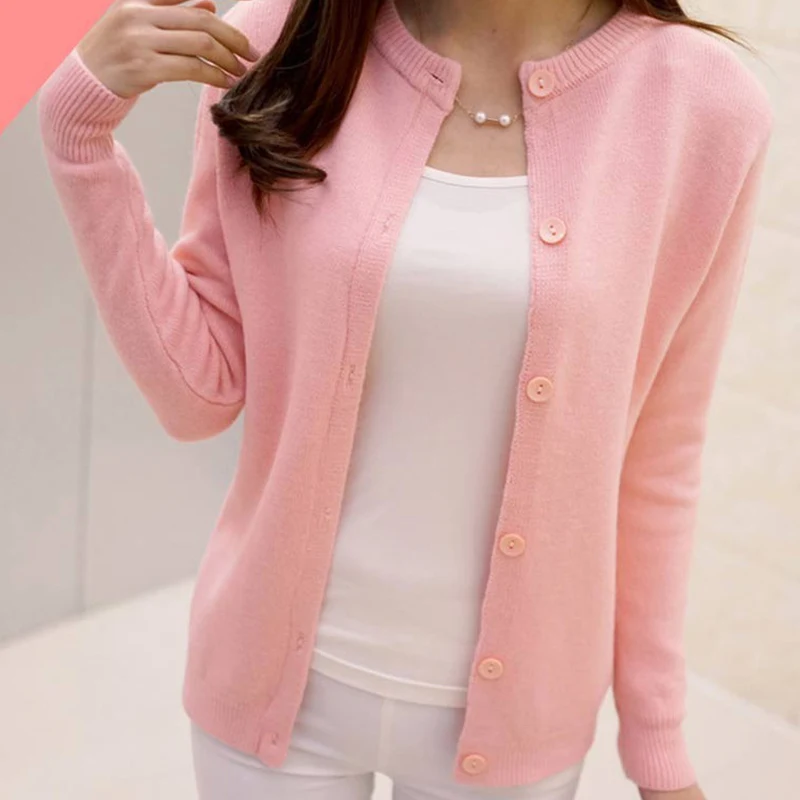 pink sweater cardigan