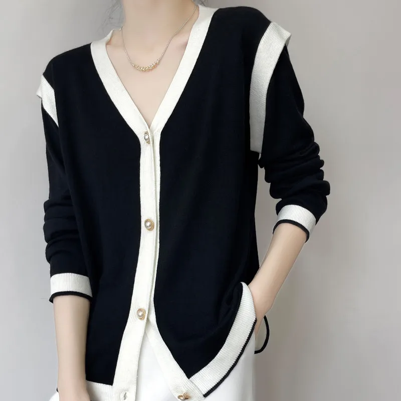 women's black cardigan sweater