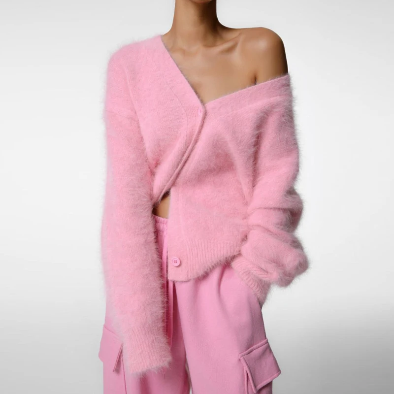 fluffy cardigan sweater