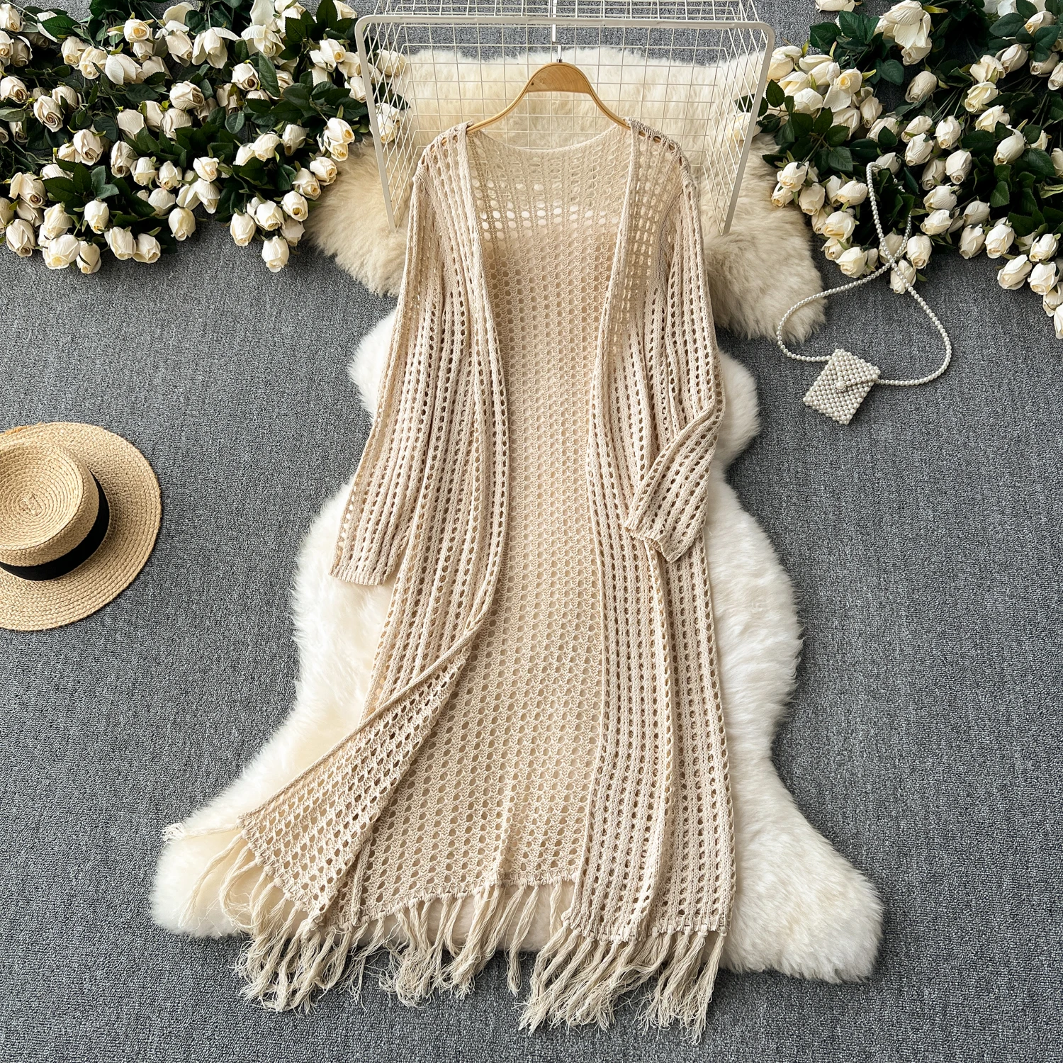 fringe cardigan sweater