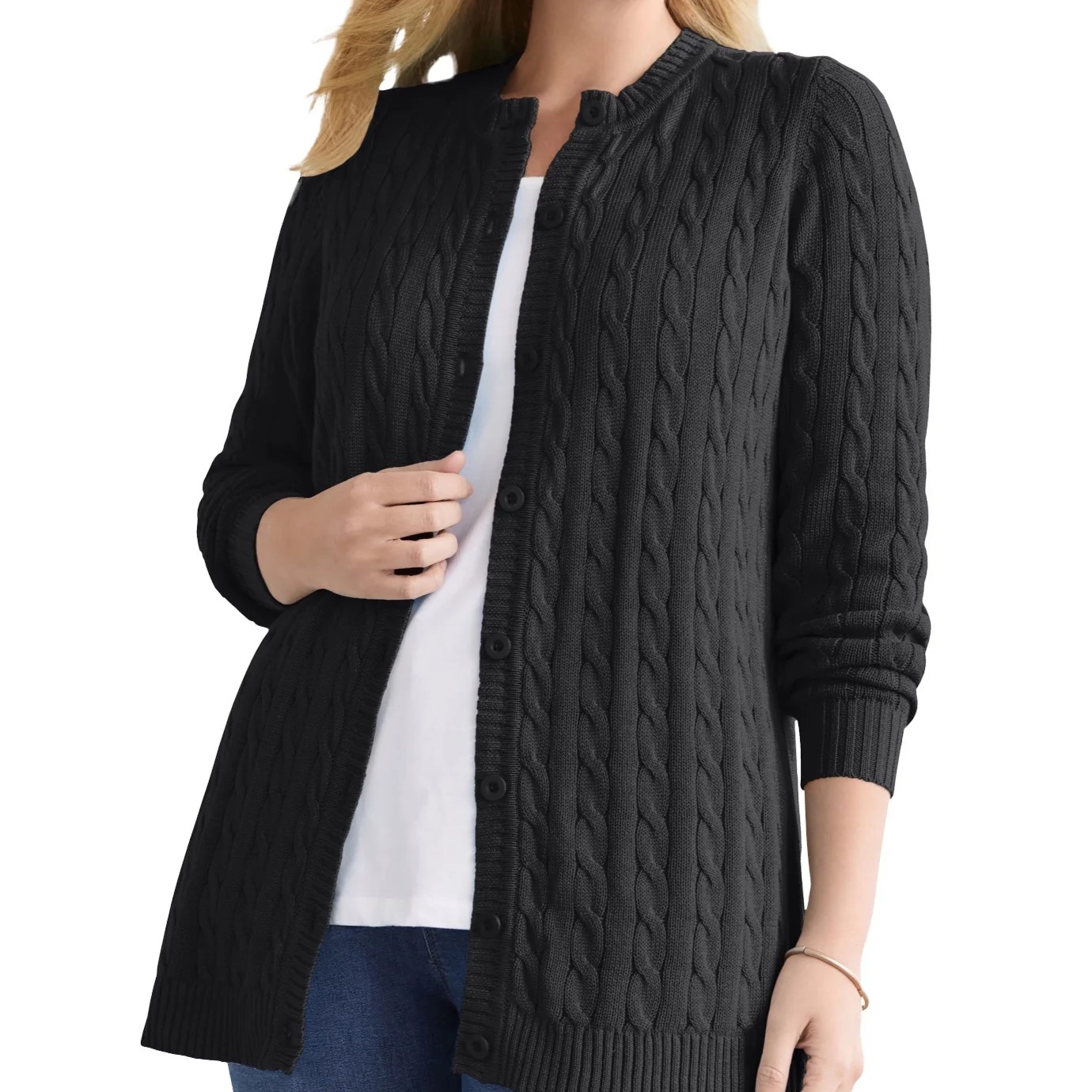 cotton cardigan sweater