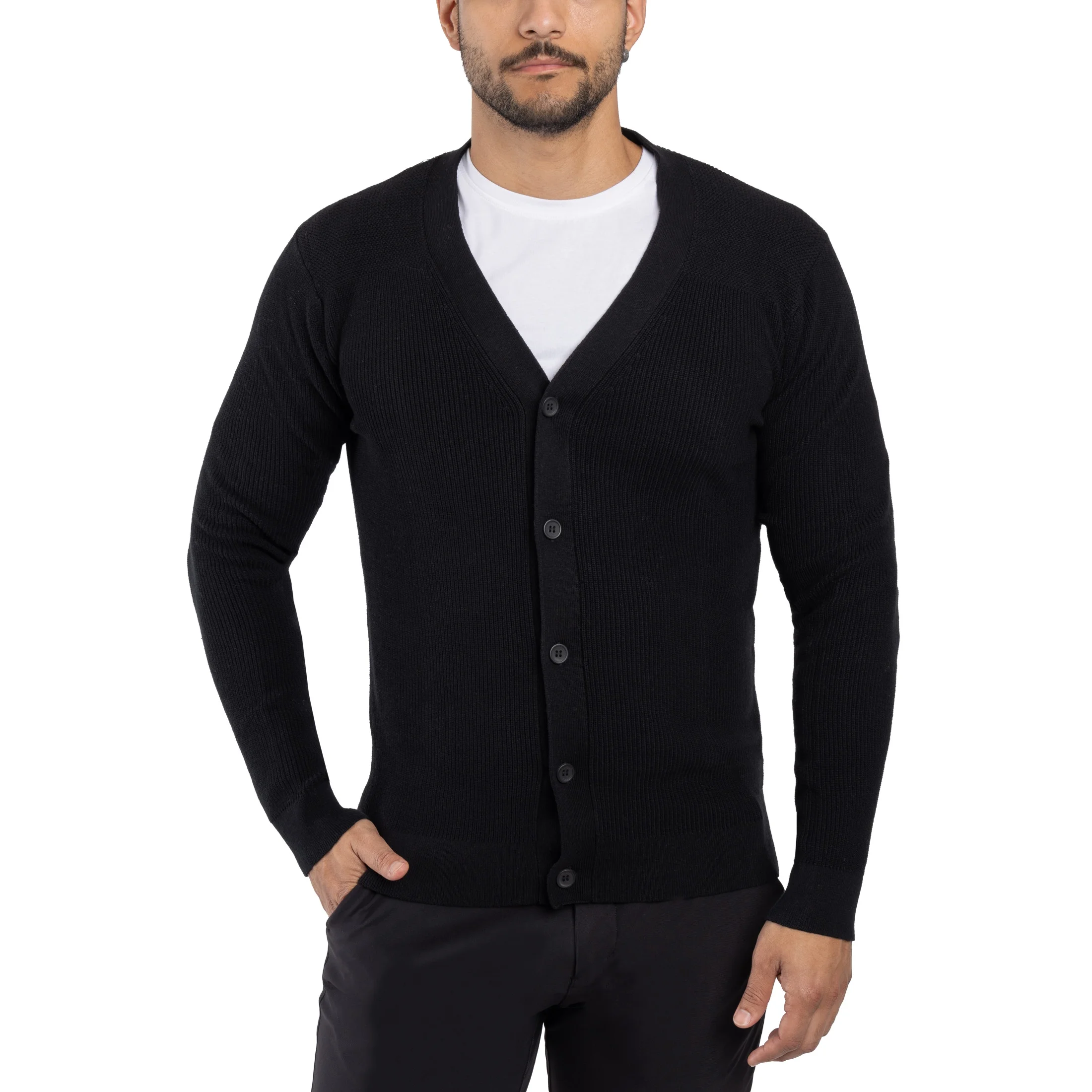 mens cotton cardigan sweater