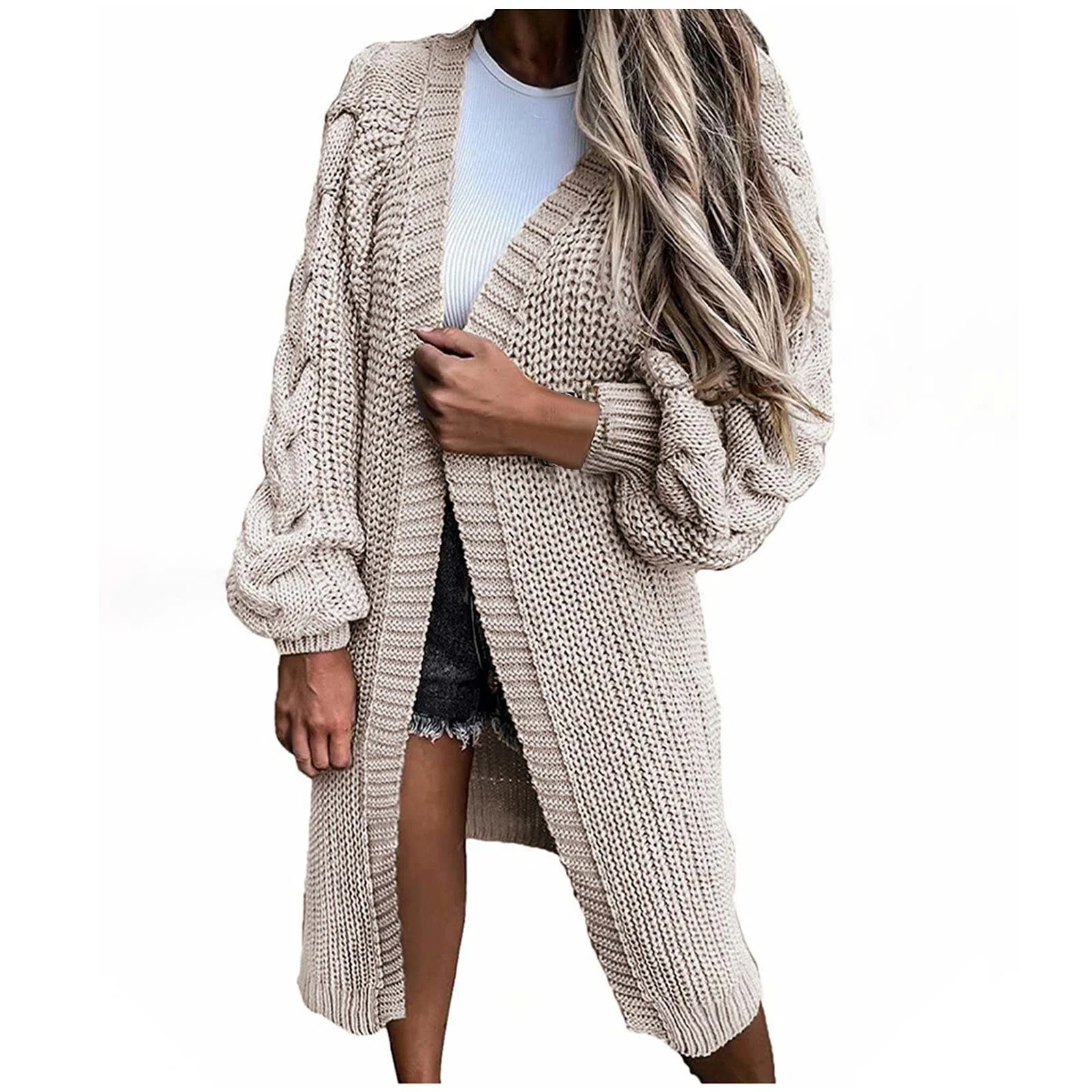 long knit cardigan sweater