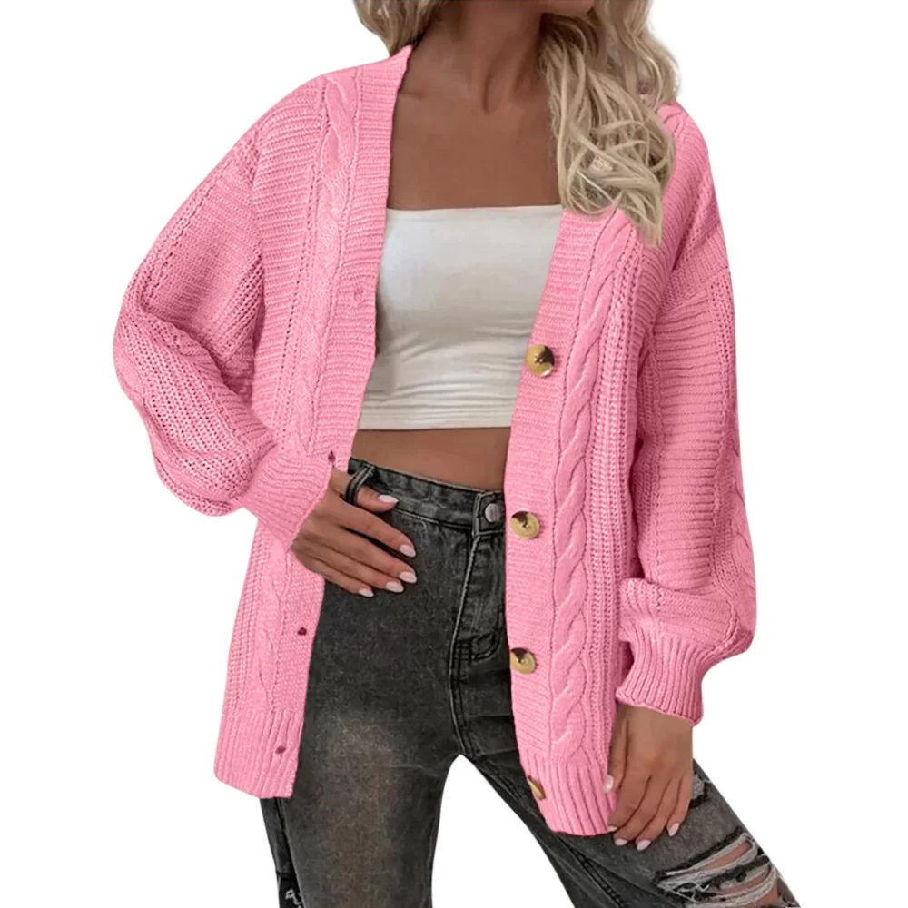 pink sweater cardigan