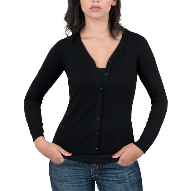 womens black cardigan sweater