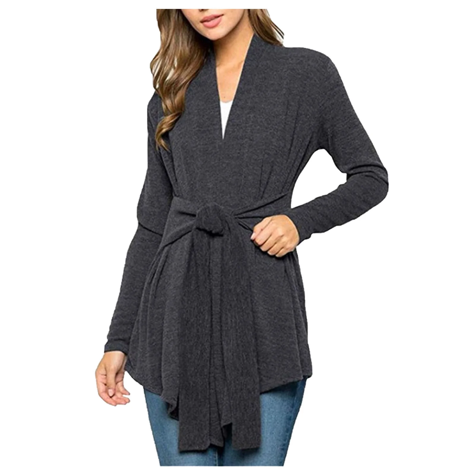 tie cardigan sweater