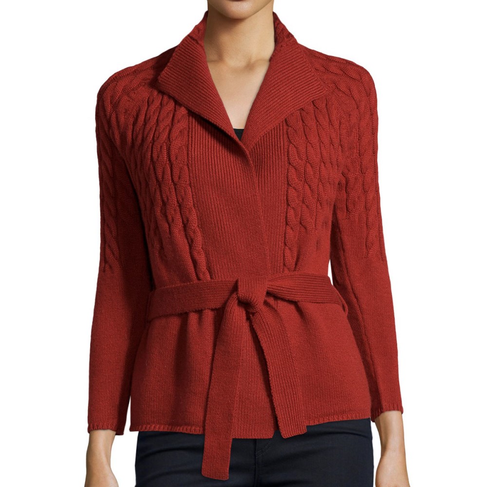 belted cardigan sweater