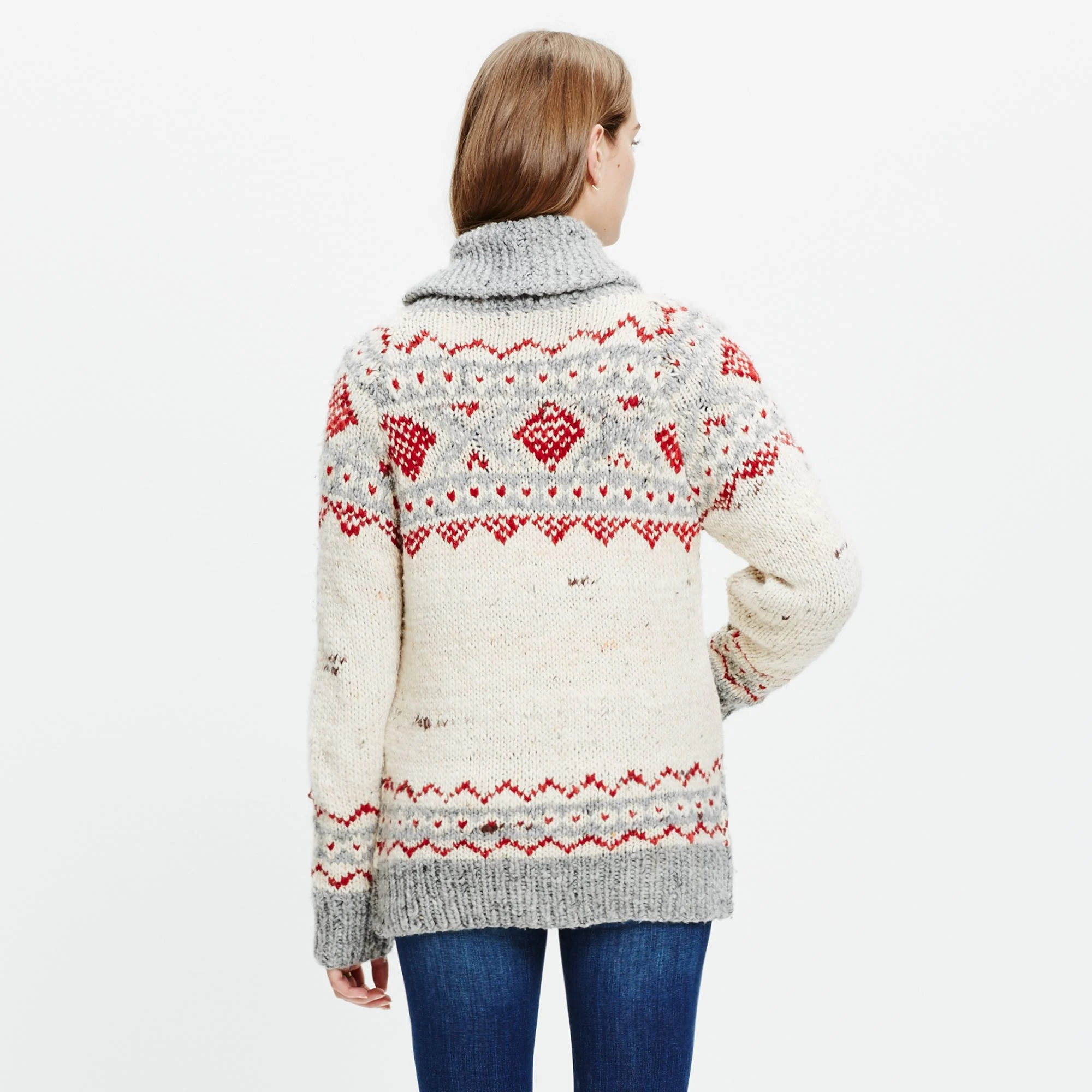 fair isle cardigan sweater