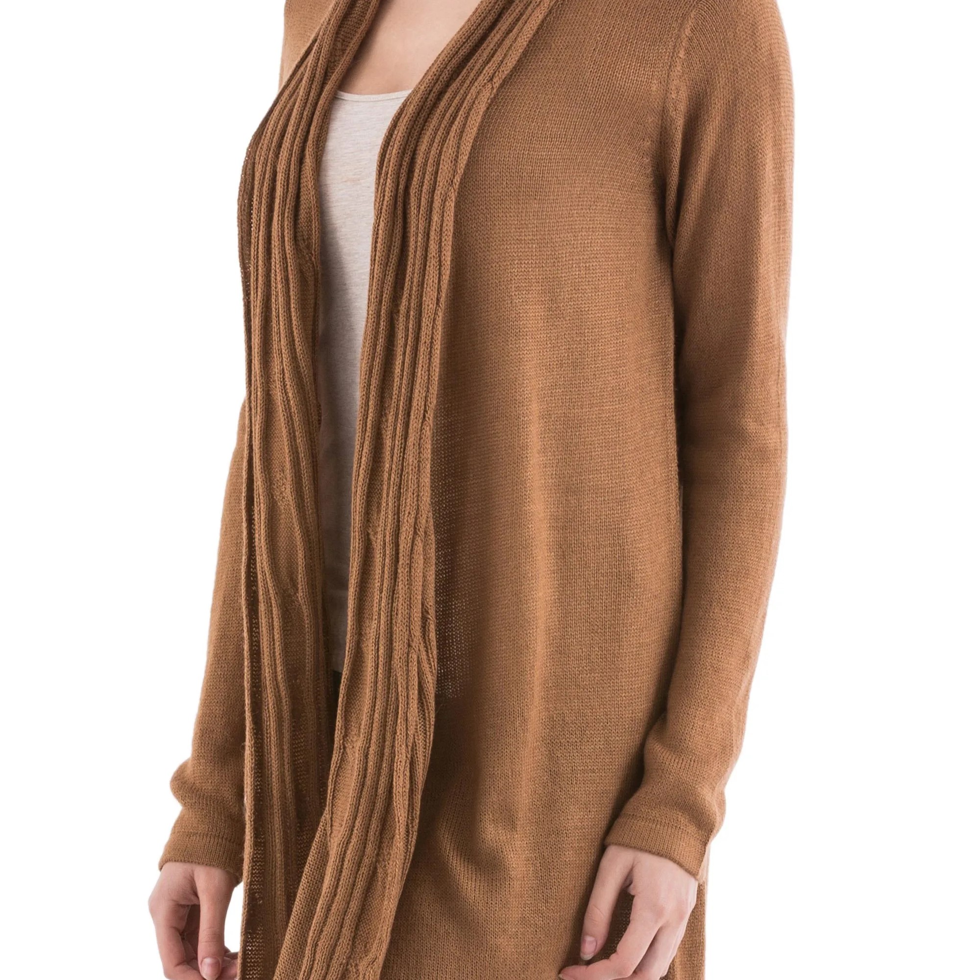 womens brown cardigan sweater