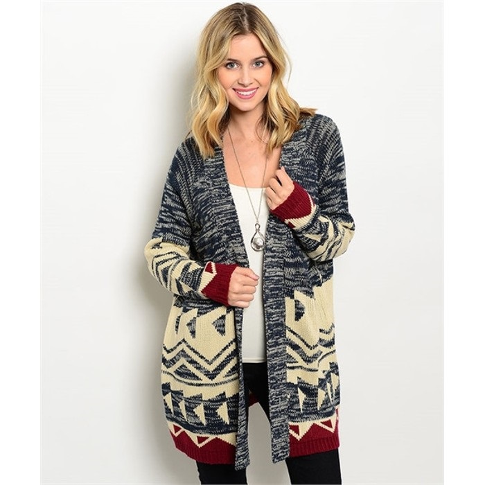 aztec sweater cardigan
