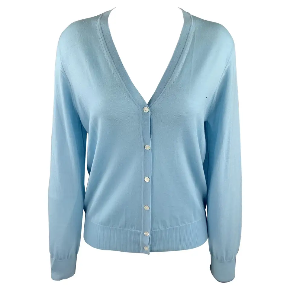 light blue cardigan sweater