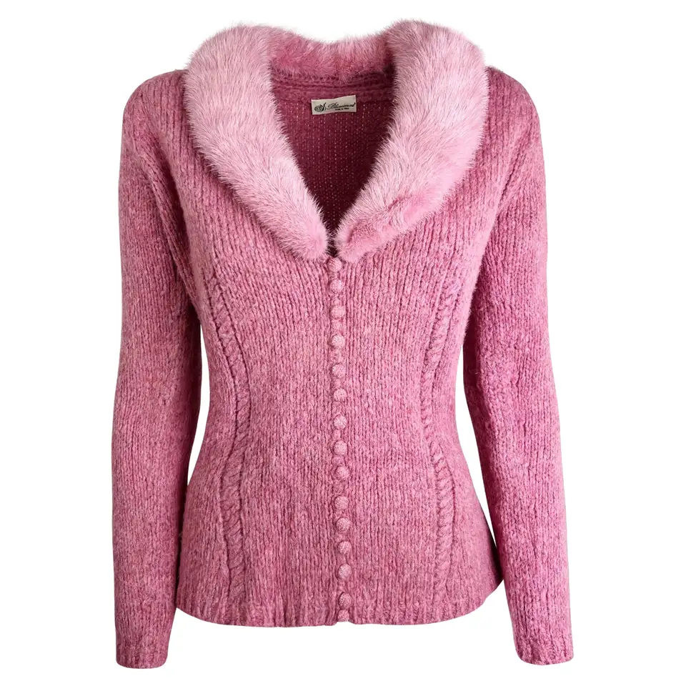 fur cardigan sweater